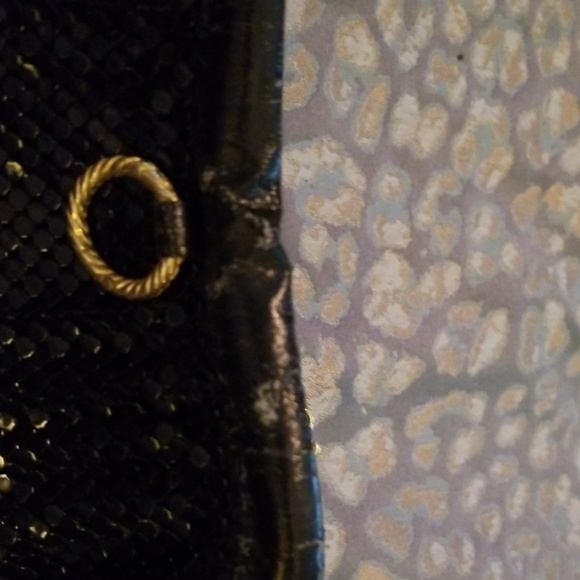 2/$25 Black Beaded Metal Vintage Evening Bag - Picture 4 of 7